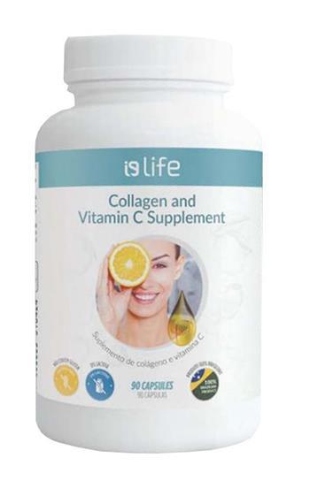 COLLAGEN AND VITAMIN C SUPPLEMENT É um composto de colágeno e vitamina C que dá firmeza à pele ajudando a amenizar e prevenir rugas e flacidez da pele.