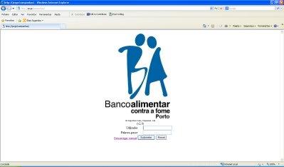 Acesso O acesso ao SCVC é obtido através do link fornecido pelo Banco Alimentar Contra a Fome do Porto (BACF-P).