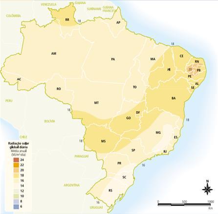 5 Fonte: Atlas solarimétrico do Brasil.