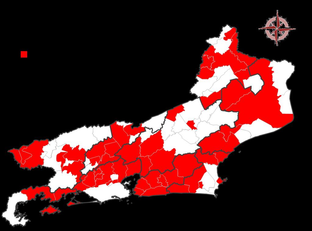 Mapa do LIRAa: Presença simultânea dos vetores Aedes aegypti e Aedes albopictus em áreas urbanas: Agosto de 2018.