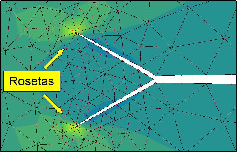 2 ilusra o formao da rosea padrão. A forma como a rosea é posicioada em uma malha de elemeos fiios é visa a Figura 3.