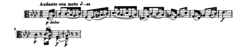 Symphony No. 35, I: bars 41 to 66: L.