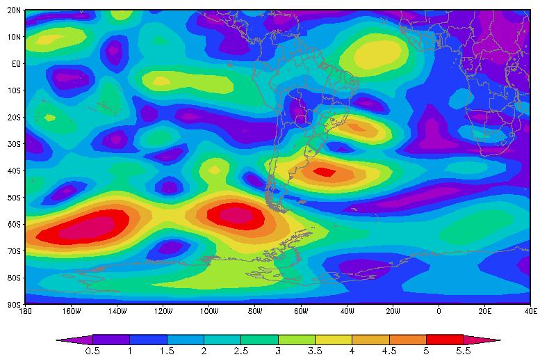 Esta alteração possivelmente esteja associada à formação de bloqueios atmosféricos, os quais são bastante freqüentes durante o outono (período temperado-frio).