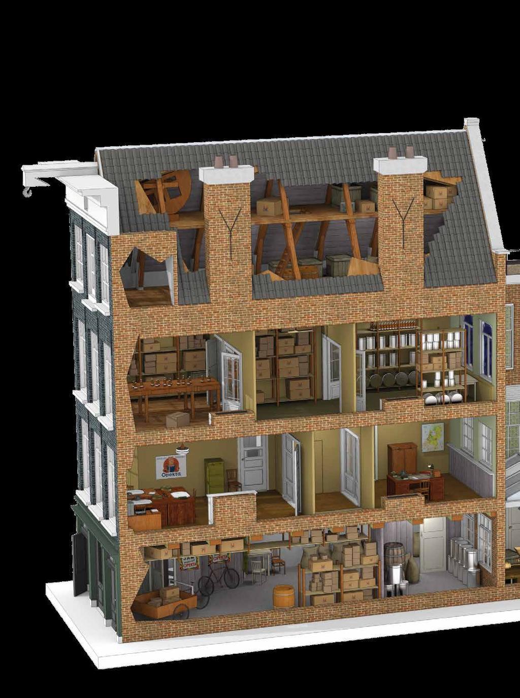 Mas as maquetes que Otto Frank mandou fazer em 1960 dão uma boa idéia do mobiliário do esconderijo e Anne descreveu toda a casa no seu diário.
