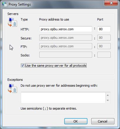 Xerox Remote Print Services 3. Um firewall, servidor proxy e servidor de DNS não são a mesma coisa.