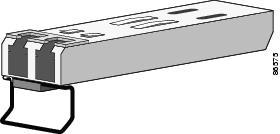 Remover os módulos SFP Instalar o dispositivo Figura 25: Módulo SFP com lingueta de garra Alguns módulos SFP identificam o lado superior do módulo com as marcas de transmissão (TX) e receção (RX) ou