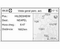 Navegação 105 Posição Destino Hora de chegada Distância Imagem seleccionada do mapa Bloquear percurso As seguintes opções estão disponíveis para manualmente excluir