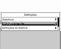 Introdução 19 CD 400 Selecção de uma opção Activação de uma definição Definição de um valor Rode o botão multifunções para deslocar o cursor (= fundo de cor