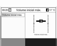 Introdução 25 Distribuição de volume entre altifalantes esquerdos e direitos Optimizar o timbre para o estilo de música Definições de volume Navi 600/Navi 900 Volume inicial máximo Seleccione