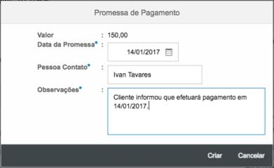 Cobranças, através do qual a