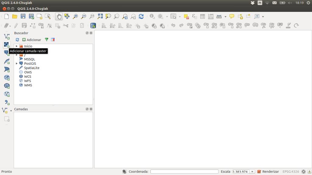 O QGIS não está habilitado para trabalhar com a extensão.bil, mas sim com o formato ESRI Grid. Faremos download, então, dos dados ambientais no formato ESRI Grid, na escala desejada.