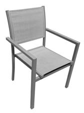 Cadeira em alumínio e tela mesh Polywood