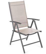 Amêndoa / Bege Cadeira em alumínio e tela