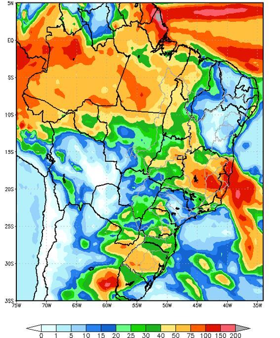 Precipitação acumulada prevista para