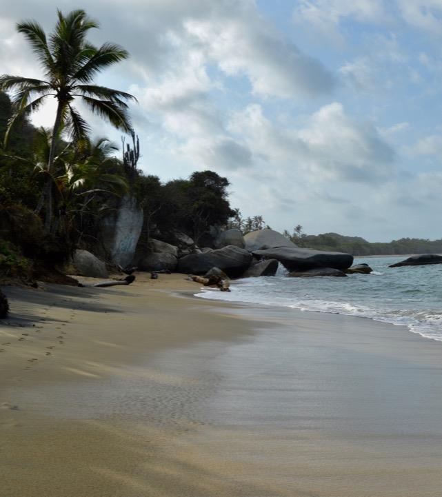 Parque Nacional Tayrona D I A 1 7 S A N T A MARTA T A Y R O N A Este dia está dedicado para aproveitar o sol e a praia em algumas das mais lindas praias da Colômbia, localizadas no parque Tayrona.