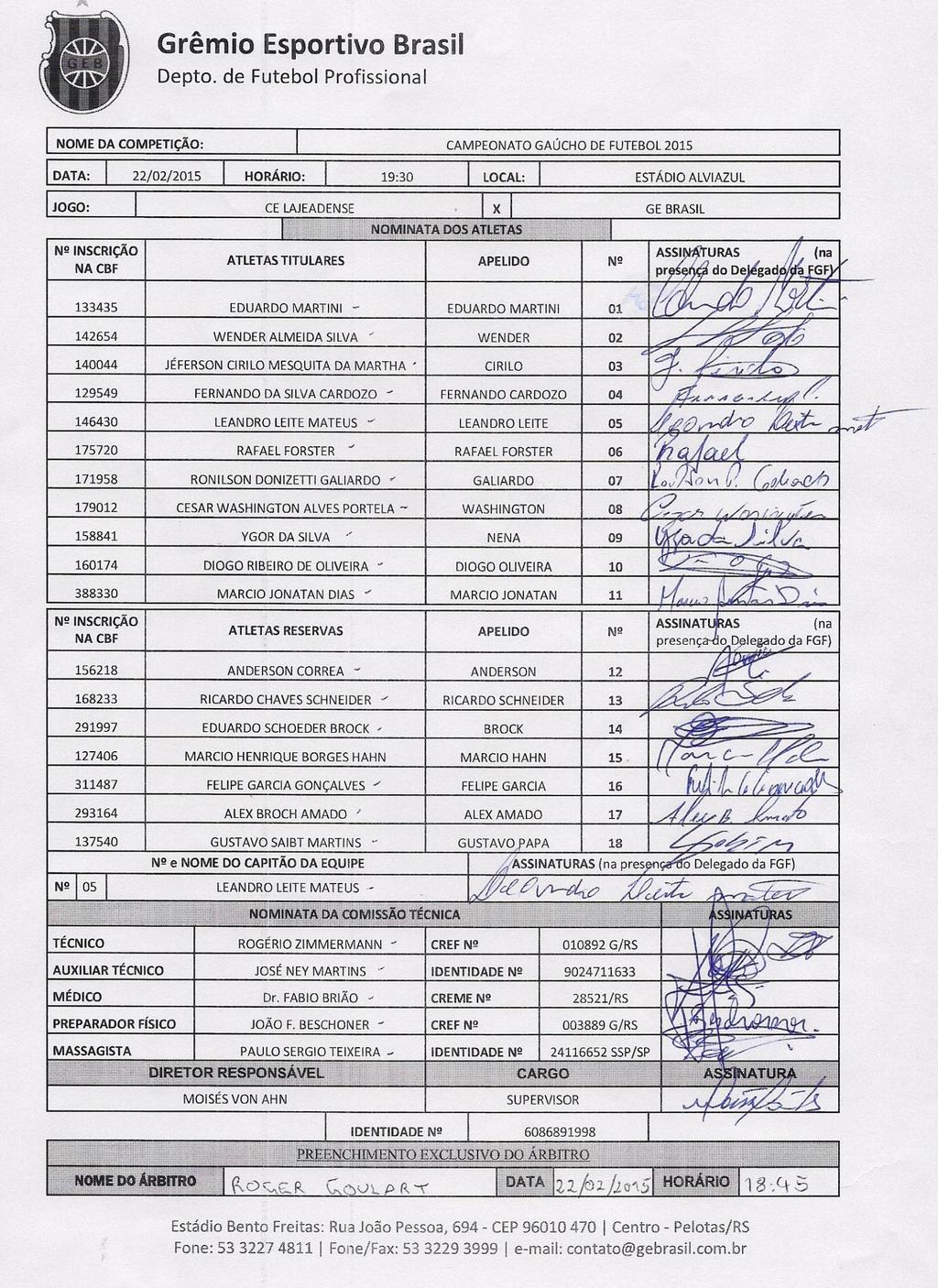 DELETAR O MODELO DE FORMULÁRIO PADRÃO DO CLUBE