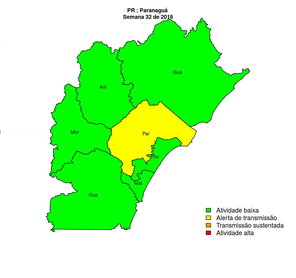 Regional Paranaguá Desde o início do ano, 353 casos de dengue foram registrados na Regional de Saúde, sendo 1 na última semana.