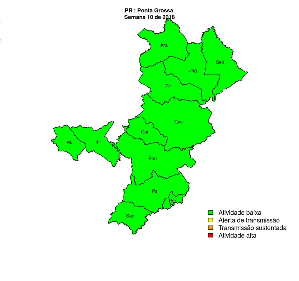 Regional Ponta Grossa Desde o início do ano, 201 casos de dengue foram registrados na Regional de Sengés Carambeí Castro Ipiranga Arapoti Ivaí Jaguariaíva Palmeira Piraí do Sul Ponta Grossa Porto