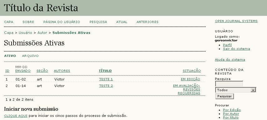 Acompanhamento da Avaliação Para submeter o documento modificado, segundo os