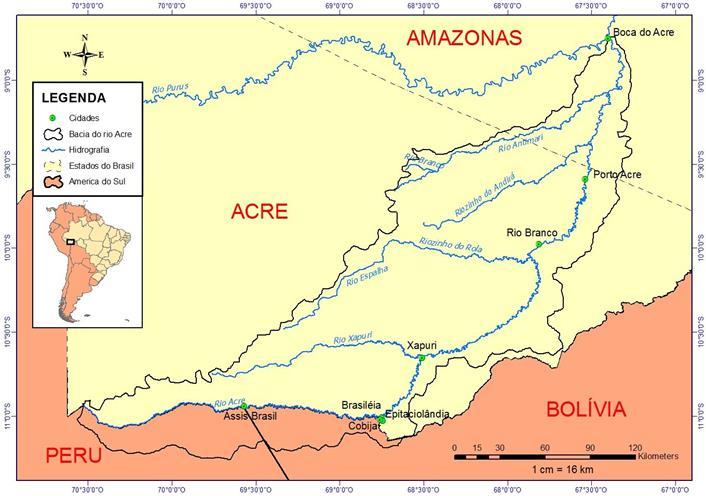 1. INTRODUÇÃO O rio Acre é um dos afluentes do rio Purus, que por sua vez é um dos principais afluentes da margem direita do rio Amazonas.