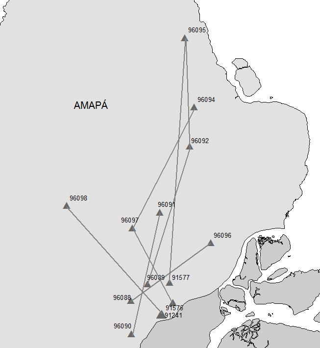 67 FIGURA 12 - LINHAS DE BASE UTILIZADAS NO CÁLCULO DO ERRO RELATIVO - DVB-S FONTE: A autora (2015) Na Tabela 10, para as estações do DVB-I, também constata-se que na menor linha de base (82,4km), o