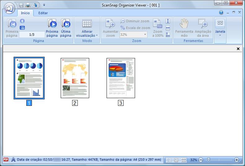 2.2 Painel de visualização Exibir apenas os ícones Exibe as páginas em miniaturas.