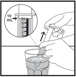 Instruções da seringa Leitura da escala a. Cada mililitro (ml) é mostrado como um número em um traço longo. b. Cada 0,2 ml é mostrado como um traço curto.