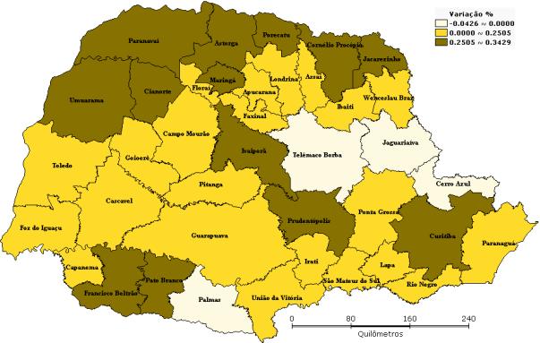 Setoralmente as atvdades que mas apresentaram crescmento percentual foram as ndustras sendo a construção cvl, a ndústra de calçados e a ndústra mecânca as que mas se destacaram, com 98,72%, 75,37% e