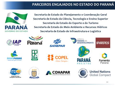 Principais Resultados: Instituido o Projeto Angra Doce Paraná como Projeto de Governo do Paraná por meio do Decreto Estadual 8725, em fevereiro de 2018, com indicação