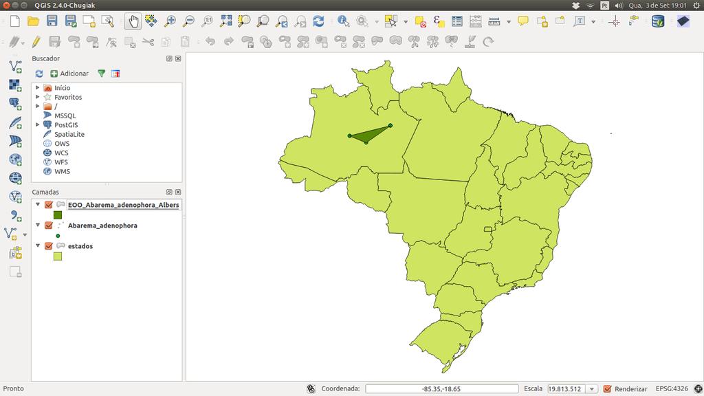 Figura 1: Dados presentes no projeto a serem utilizados no layout de mapa.