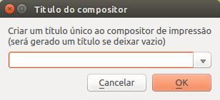 impressão. Por isso, abre-se uma janela solicitando um nome para o projeto.