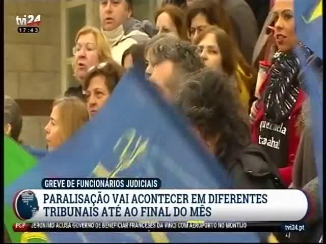 funcionários judiciais iniciam amanhã uma nova greve.