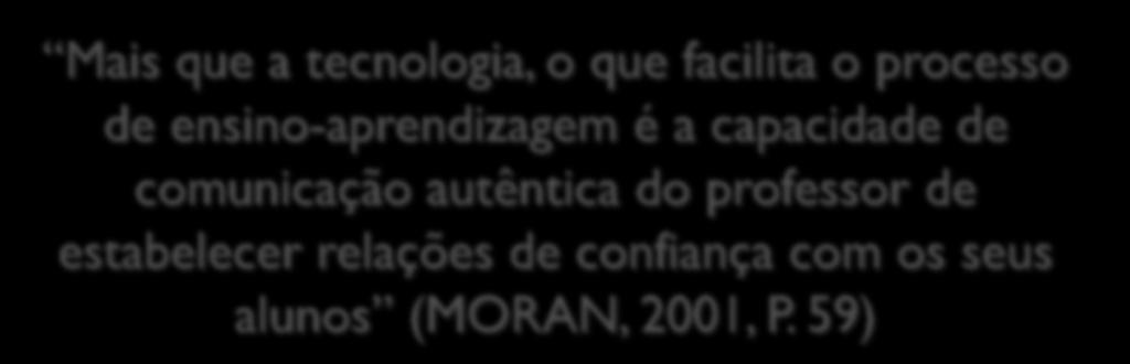 O papel do Tutor Propicia aos participantes o equilíbrio; Propicia as