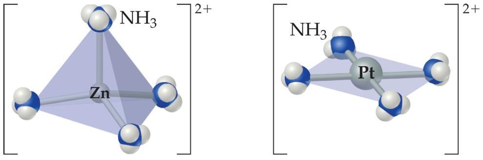 Número de coordenação Alguns metais, como cromo (III) e cobalto (III), consistentemente têm o mesmo
