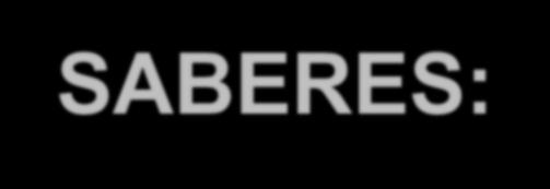 SABERES: Saber Cognitivo: Conhecimento Saber Fazer: Capacidade Saber Ser: Experiência Saber Estar: Relacionamento Saber Mudar: Adaptação Saber Aprender: