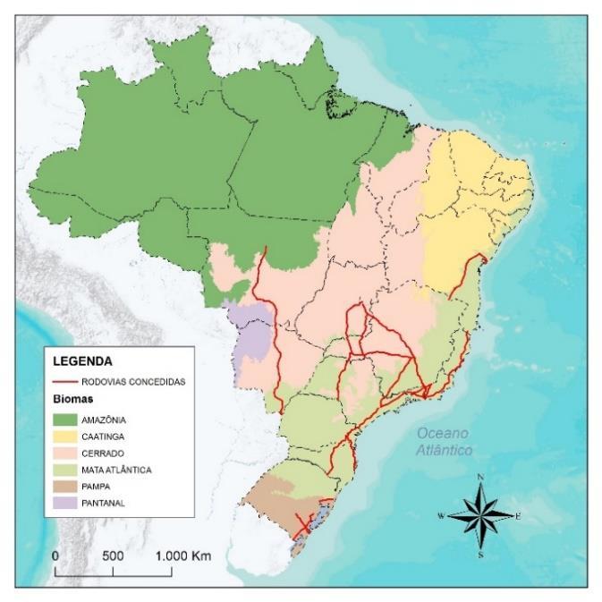 medidas de mitigação e quanto ao uso de passagens de fauna, considerando a aplicação de metodologias de monitoramento utilizadas pelas concessionárias reguladas pela ANTT. 2 METODOLOGIA 2.