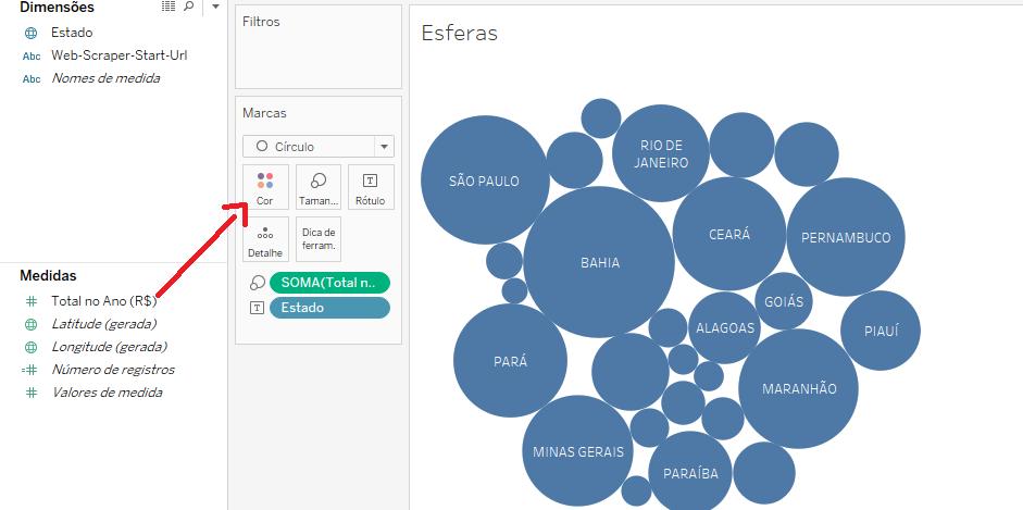 d) Repare que ao lado do seu gráfico, no canto direito da tela, há uma sessão com diversas maneiras de mostrar seus gráficos, como mostra a imagem abaixo.