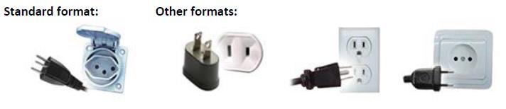 Electric Plug and Socket Standard voltage in Rio de Janeiro is 110V. The three-pin plug has recently been adopted as standard, but several formats can still be found.