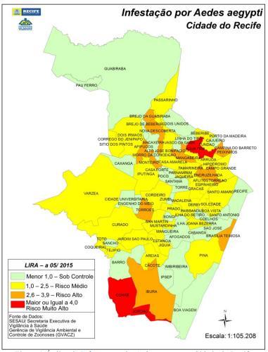 Figura 2 - Número de casos prováveis segundo bairro de