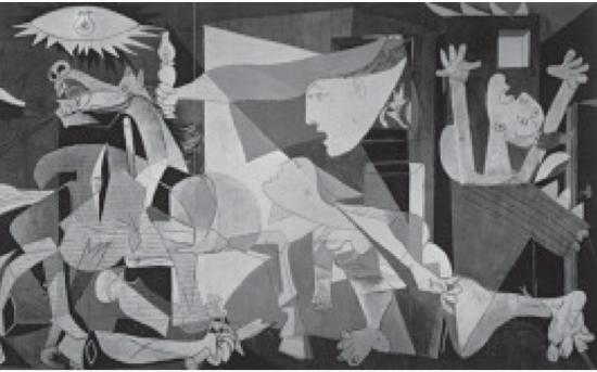 PICASSO, P. Guernica. Óleo sobre tela. 349 777 cm. Museu Reina Sofia, Espanha, 1937.