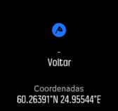 Para ver detalhes adicionais sobre a sua atual localização: 1. Na vista Voltar, deslize para cima ou prima o botão inferior para abrir o menu de atalhos. 2. Selecione Detalhes. 3.