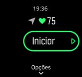 4. Deslize para cima ou para baixo para navegar pelos modos desportivos e toque no que pretende utilizar. Em alternativa, navegue com os botões superior e inferior e selecione com o botão central. 5.