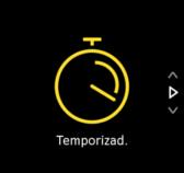 contagem de tempo. Toque no ícone ou prima o botão central para abrir o ecrã da contagem de tempo. Quando entra no ecrã, apresenta-lhe o cronómetro.