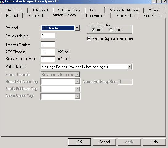 Capítulo 6 Comunicação serial nos controladores 1756-L6x Use esta tabela ao especificar as configurações para os protocolos listados.