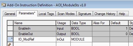 O módulo especificado deve estar presente na seção I/O Configuration do organizador do controlador e deve ter um nome de dispositivo.