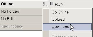 controlador. Para fazer o download, escolha Download no menu Controller Status.