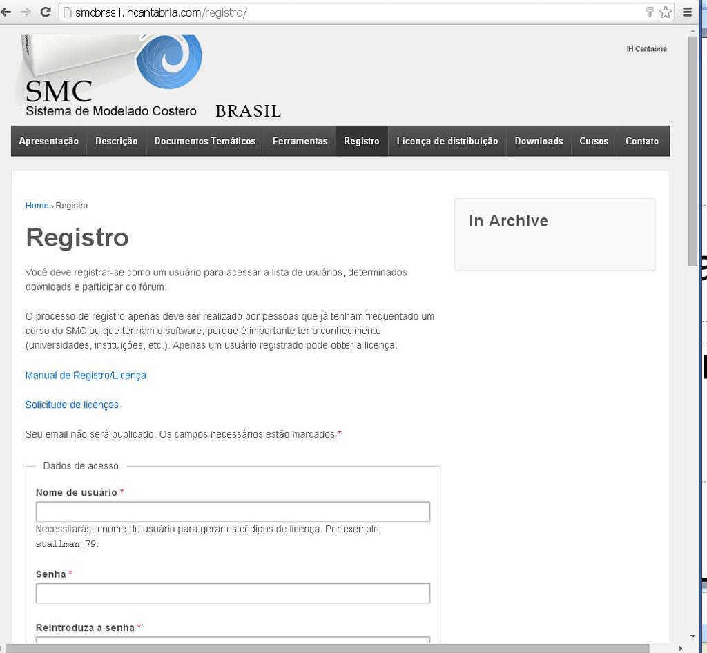 Como Instalar o SMC-BRASIL?: 1) Registro 2) Baixar o programa / Instalar o SMC. 3) Solicitar a licença de funcionamento.