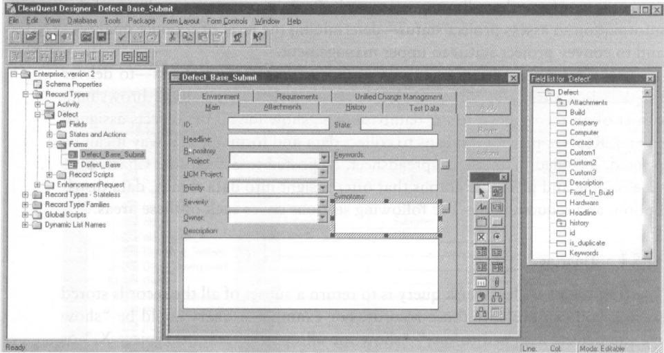 Controle de modificações [White, 2000] Janela de criação de