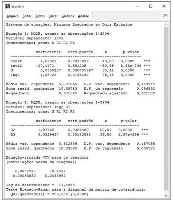 equivalentes. Para visualizar a dispersão de resíduos, basta selecionar Gráficos na janela dos resultados do ajuste.