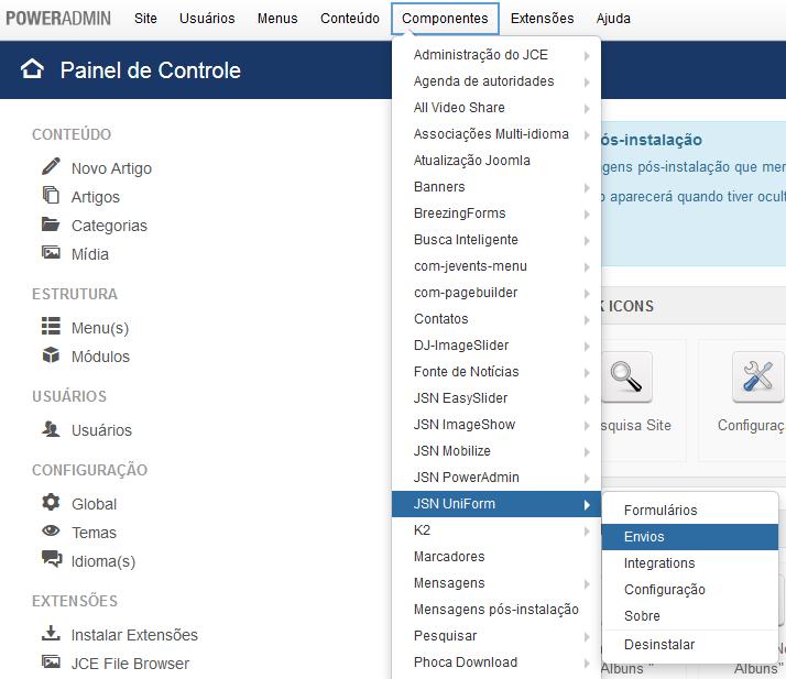 Além de optar por receber os formulários por e-mail, é possível visualizar todos os formulários